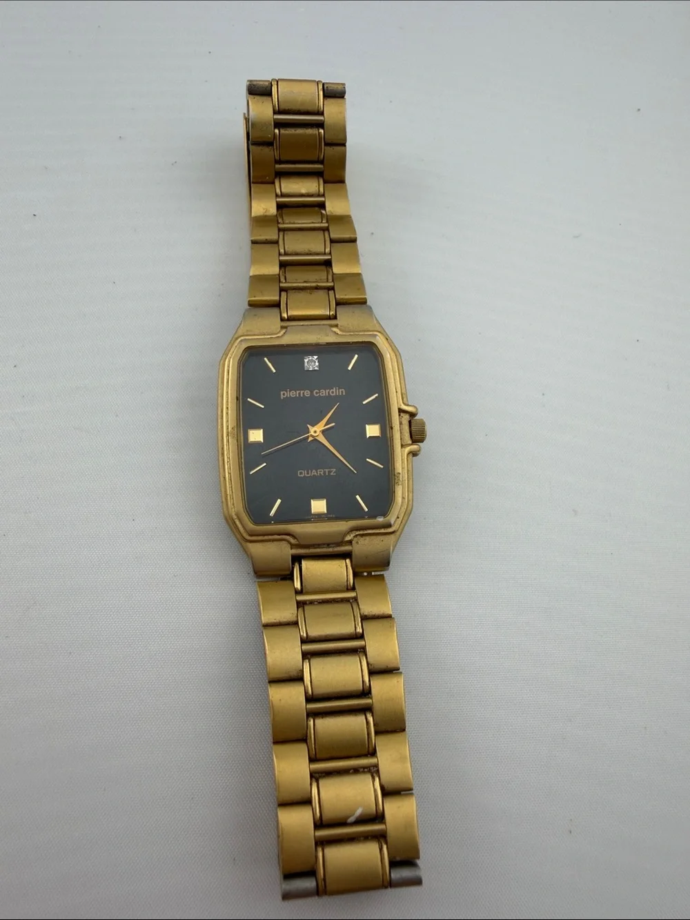 Pierre Cardin Gold-Tone Bracelet Watch with Black Dial